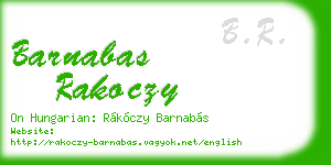 barnabas rakoczy business card